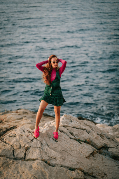 Forest Green Color Dress