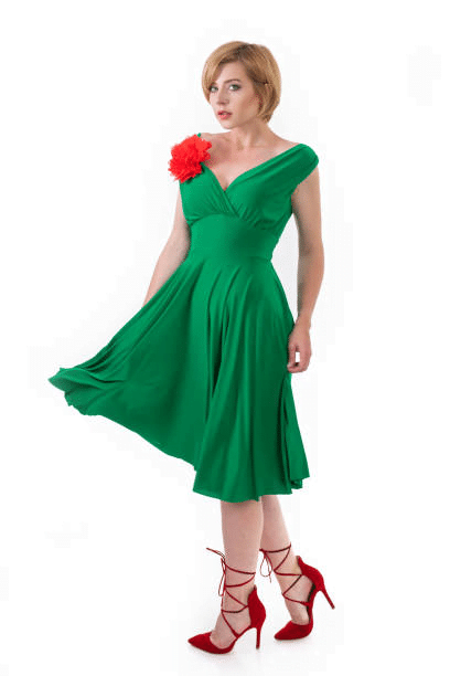 Red Shoes with a Green Dress
