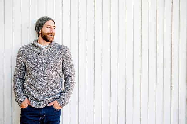 Wool sweater for hiking