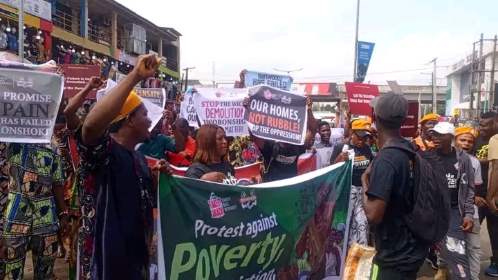 Protests Erupt in Lagos Over Demolitions and Hunger Crisis