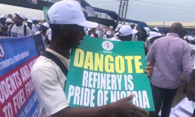 Don’t kill Dangote Refinery, Yoruba students Protest Warn Oil Unions